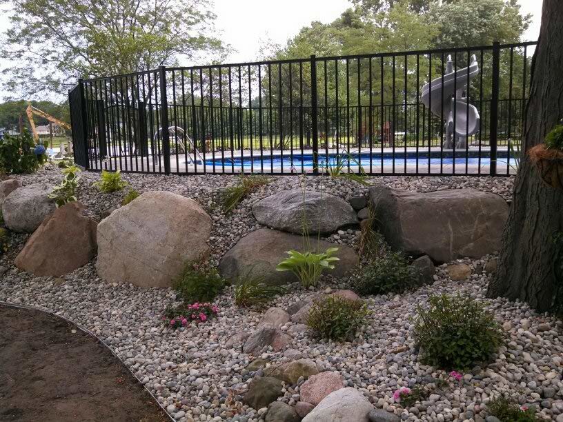 Aluminum Ornamental Pool Fence Traditional Landscape Grand Rapids by Straight Line Fence