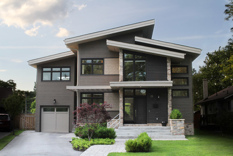 This is an example of a contemporary house exterior in Toronto.