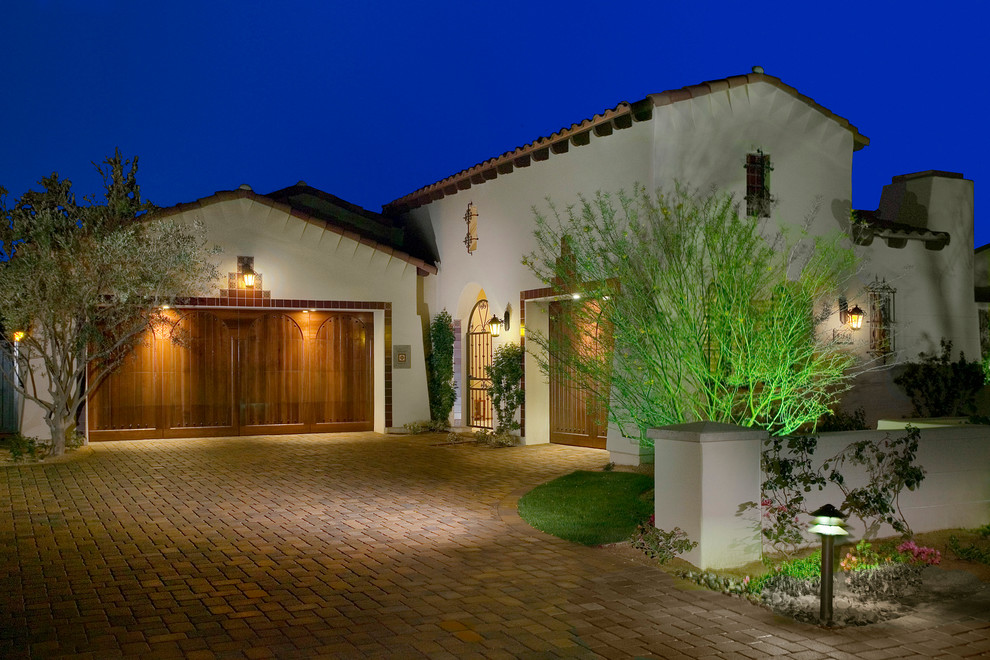 This is an example of a mediterranean house exterior in Orange County.