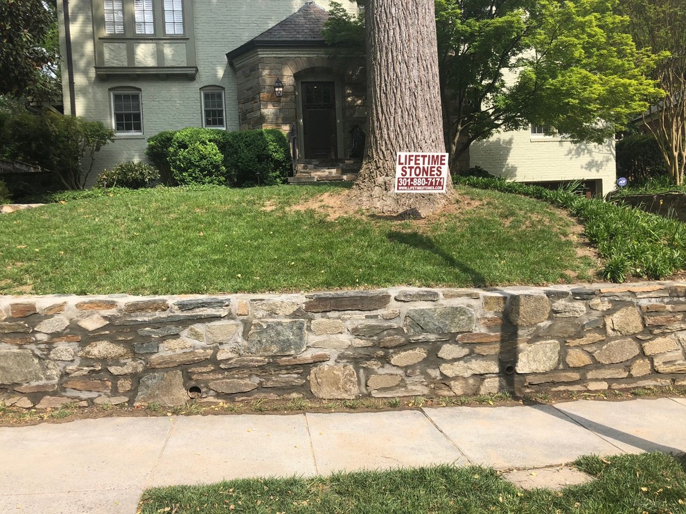 Antique Field Stone Walkway & Wall Rebuild and Restoration in Spring