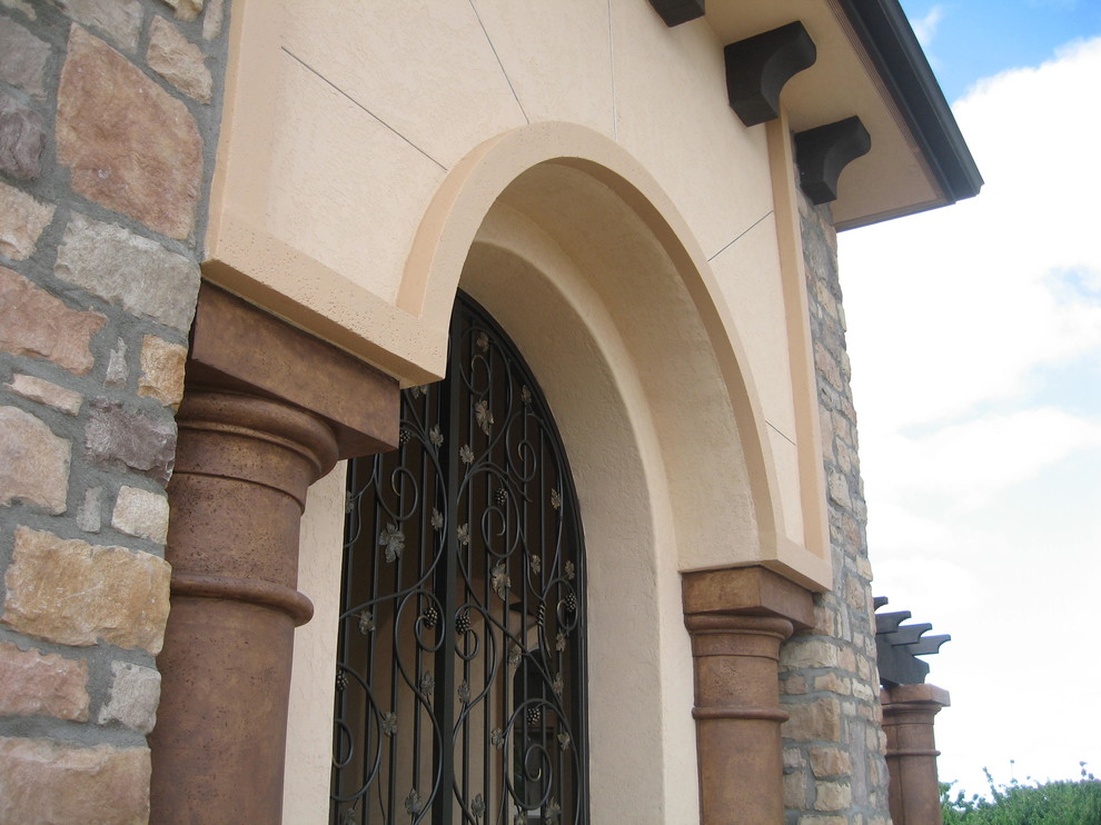 This is an example of a mediterranean house exterior in Sacramento.