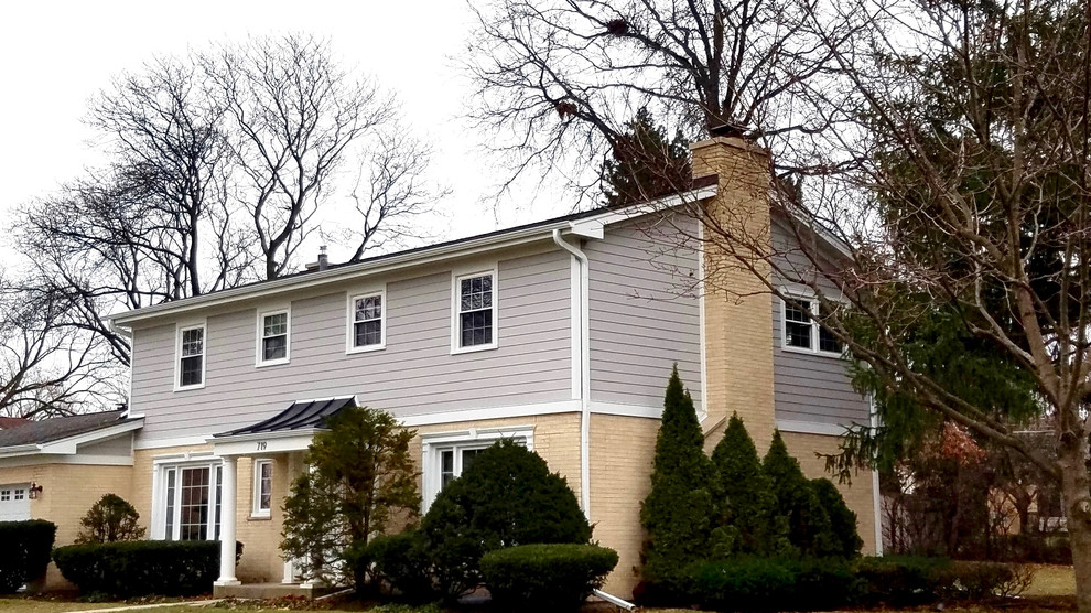 Arlington Heights, IL Pearl Gray Hardie Exterior - Traditional ...