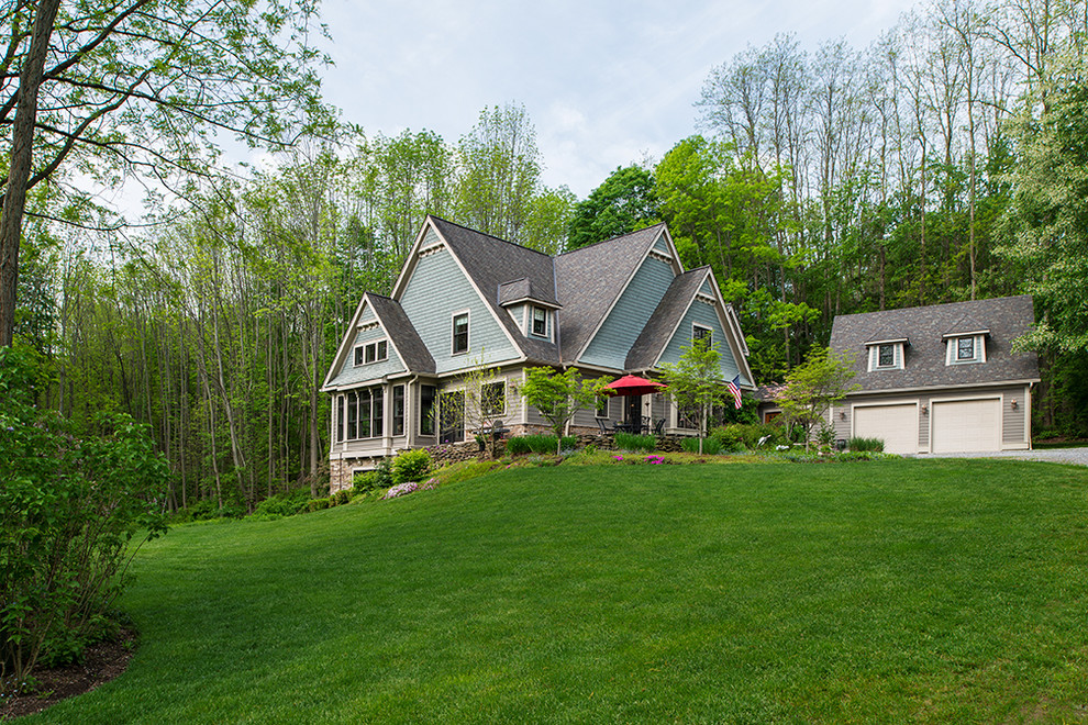 Arts and Crafts House on a Hill Craftsman Exterior New York by Design Works Architecture