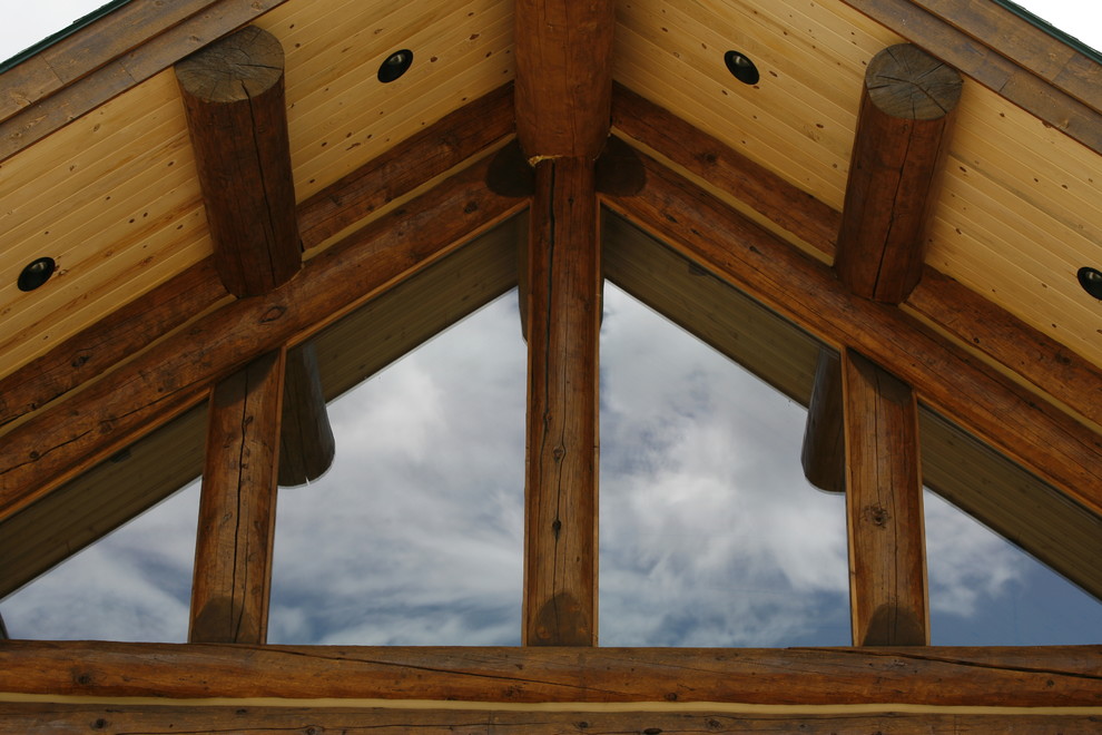 Authentic Rocky Mountain Log Cabin Rustic Exterior Denver by