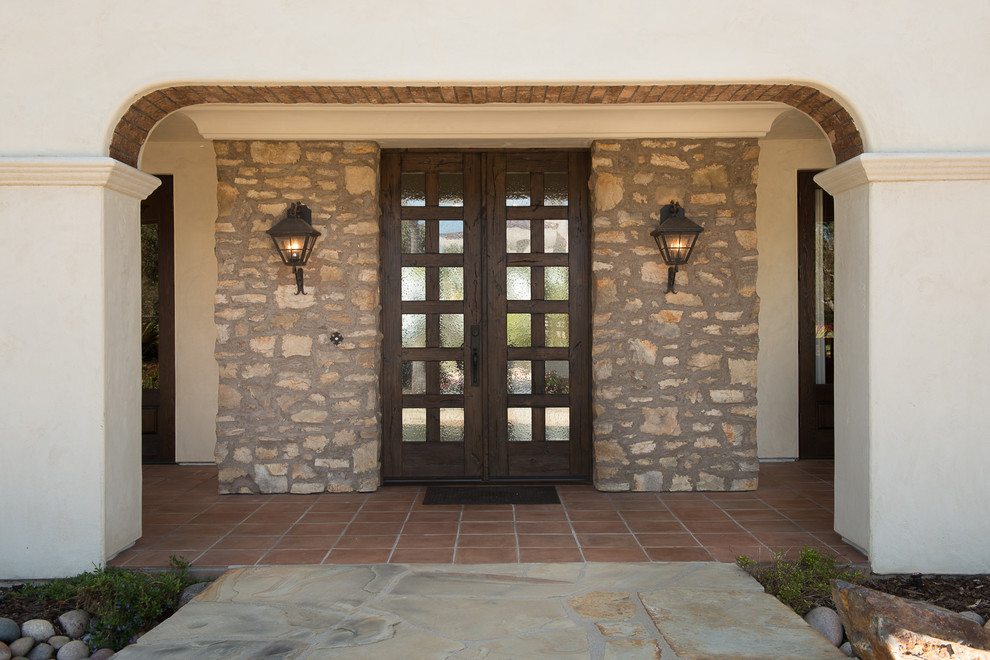 Inspiration for a southwestern exterior home remodel in San Diego