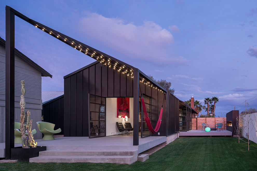 Urban black one-story gable roof photo in Phoenix