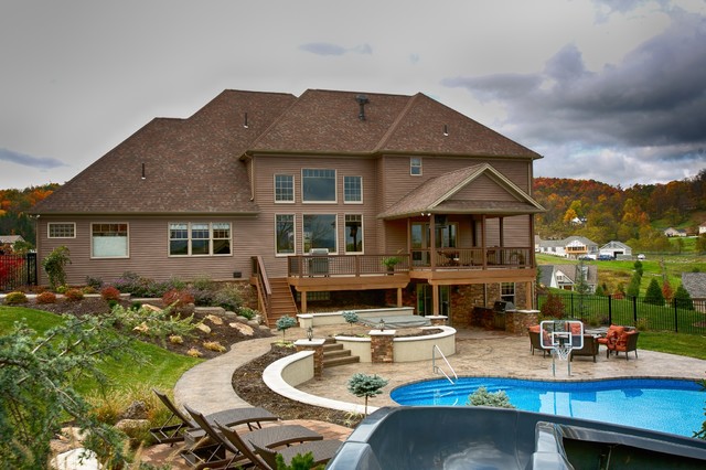 Back Exterior and Pool Deck - Craftsman - Exterior - Other - by John J ...