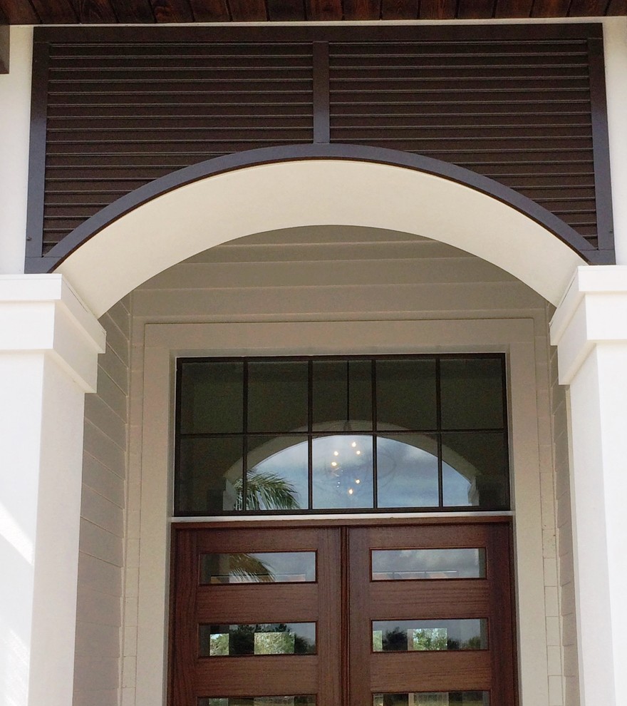 Bahama / Louver with an Arch and Circle Mediterranean Exterior