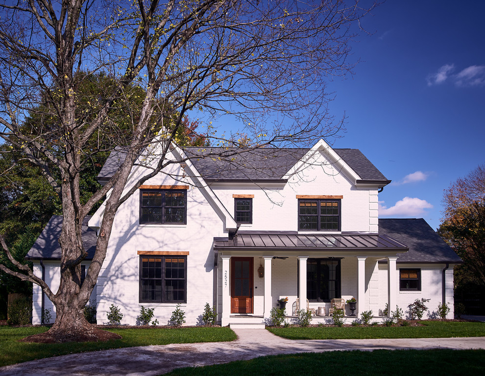 Barclay Downs Ranch Remodel/Addition Midcentury Exterior