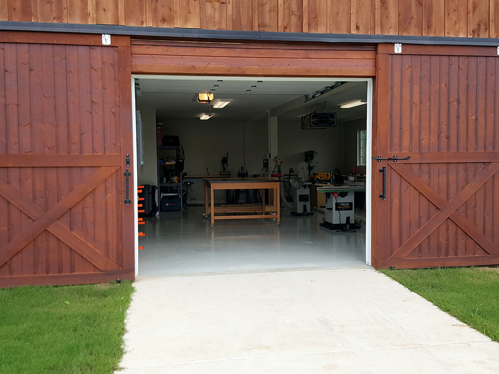 Barn Style Guest House with Garage Farmhouse Exterior Birmingham by Barn Pros Houzz