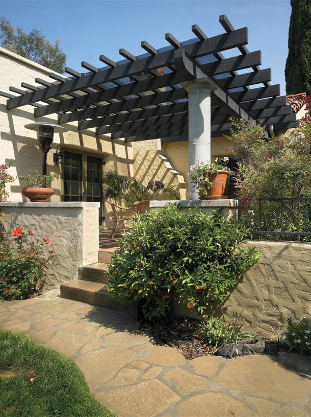 Inspiration for a mediterranean exterior home remodel in Los Angeles