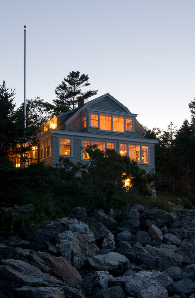 Bayberry Beach Style Exterior Portland Maine by Knickerbocker