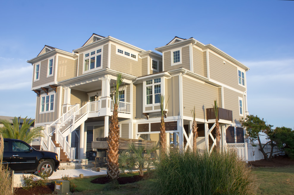 Beach Home 122 Beach Style Exterior Wilmington By Carolina Bluewater Construction Houzz