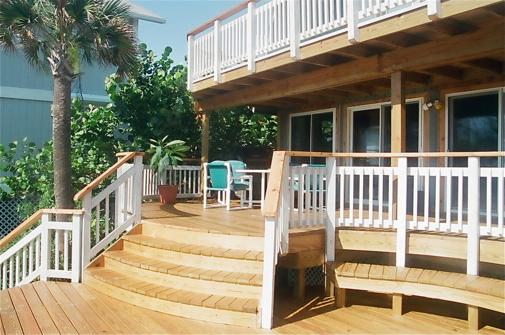 Beach House Deck Remodel Beach Style Exterior Tampa by Bay Area