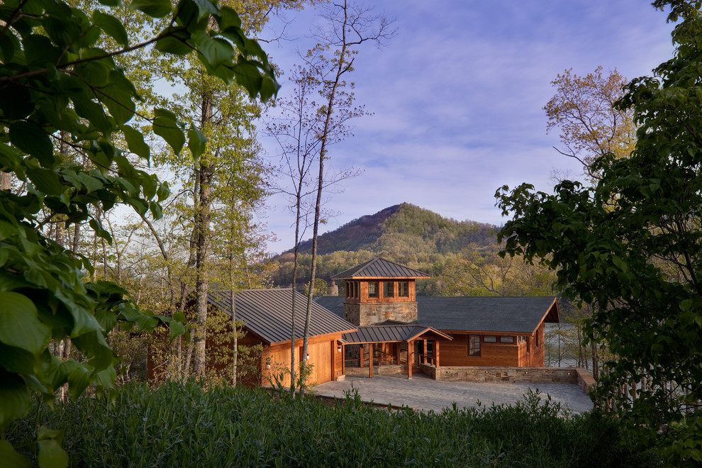Bear Lake House Rustic Exterior Charlotte by Mcclure Nicholson
