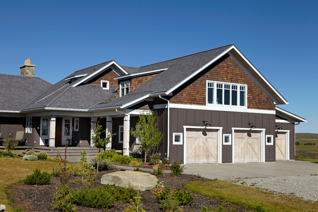 Bearspaw Residence Craftsman Exterior Calgary by Bearspaw Residence Craftsman Exterior Calgary by