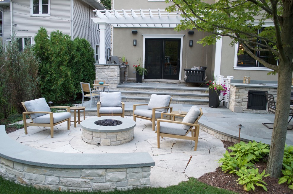 Beautiful Bluestone Patio Contemporary Patio Chicago by O'Brien