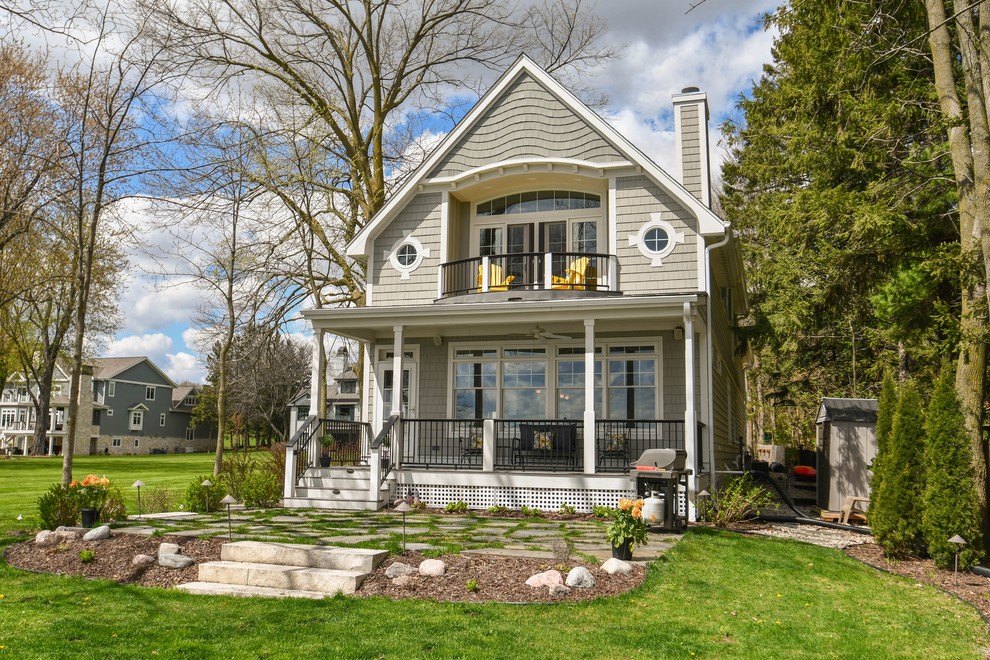 Beaver Lake House Beach Style Exterior Milwaukee by Groskopf