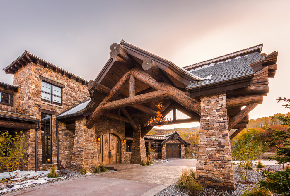 Beaver Valley Porte Cochere Rustic Exterior Other by Caribou