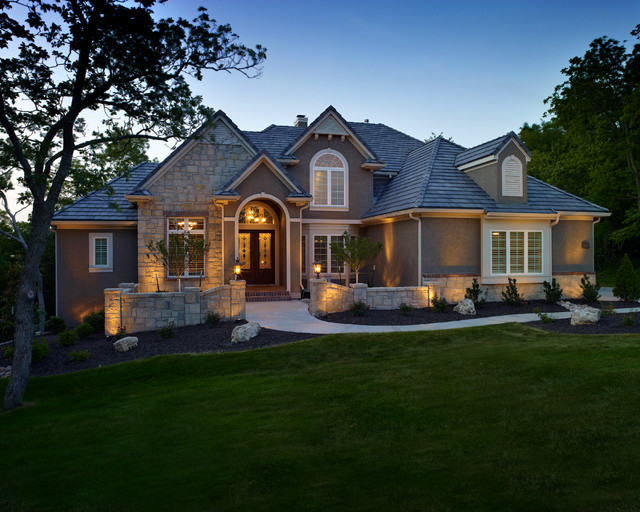 Before & After After Architectural Lighting Traditional Exterior