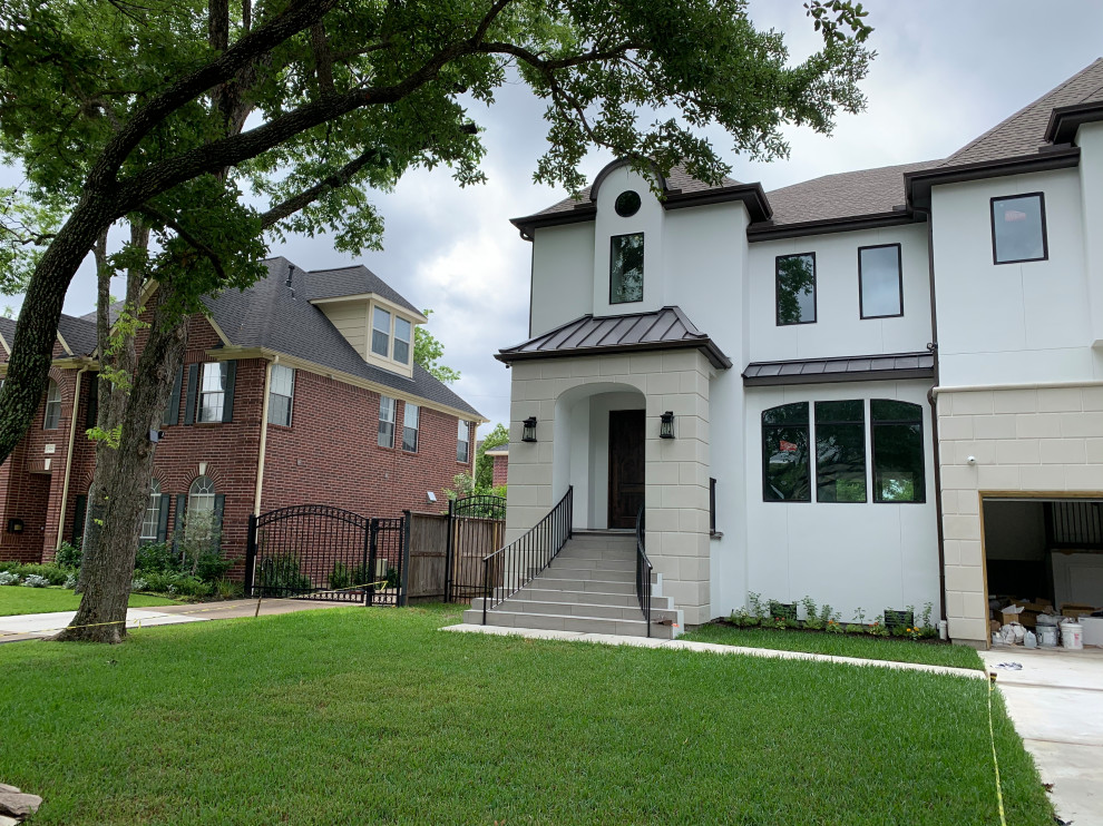 Bellaire Custom Spruce under construction. Contemporary Exterior