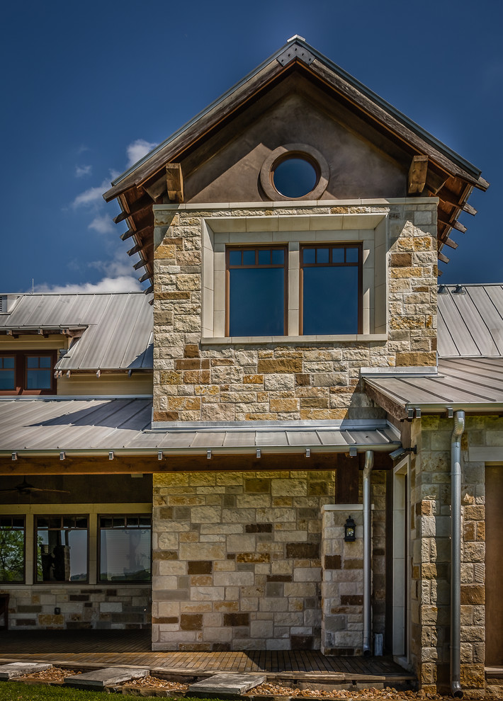 Bellville Ranch House Rustic Exterior Houston by Masa Studio