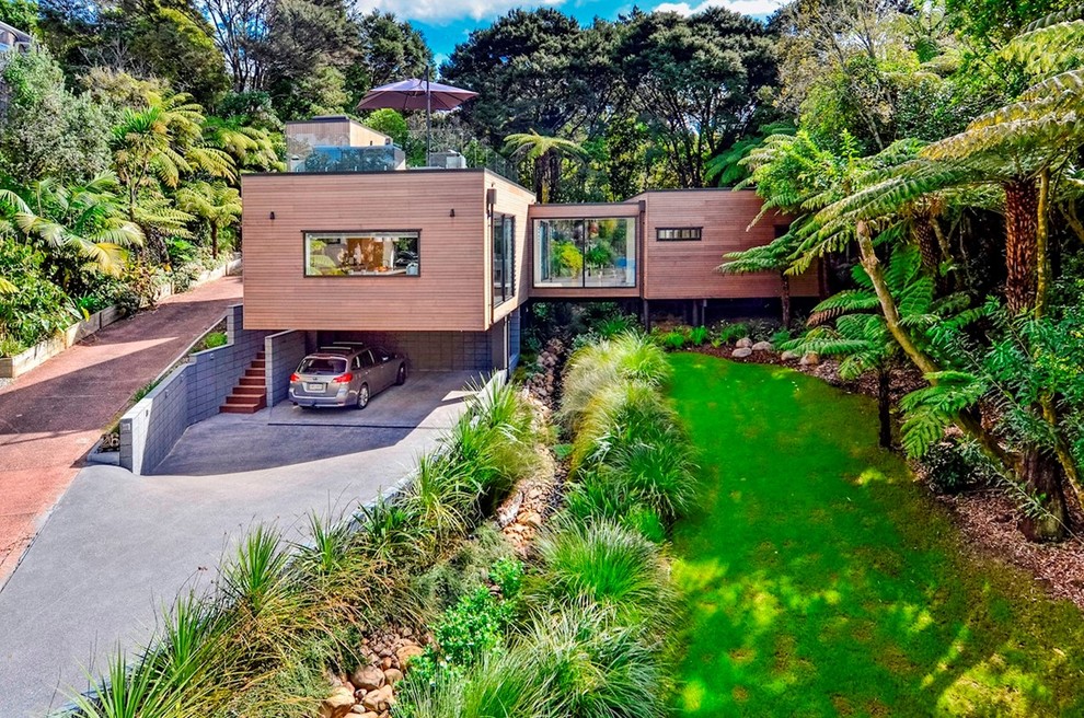 Photo of a modern house exterior in Auckland.