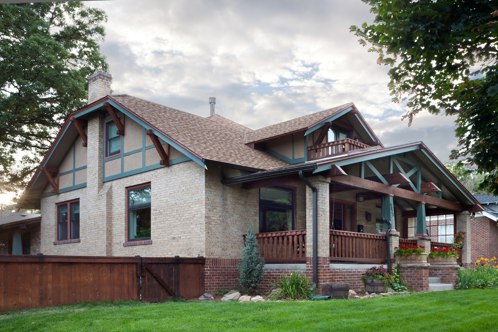 Photo of a two floor brick house exterior in Denver.