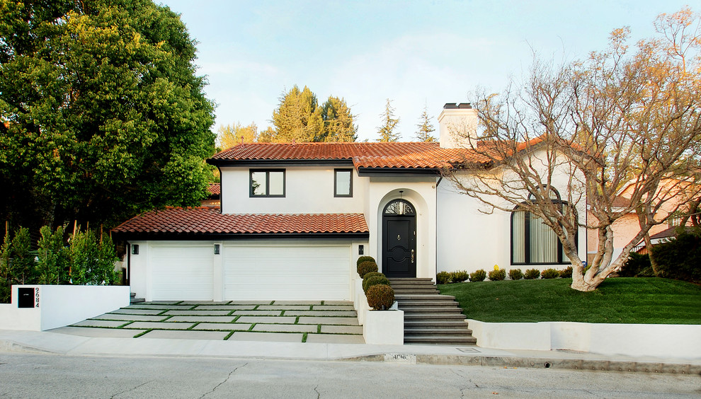 Design ideas for a mediterranean house exterior in Los Angeles.