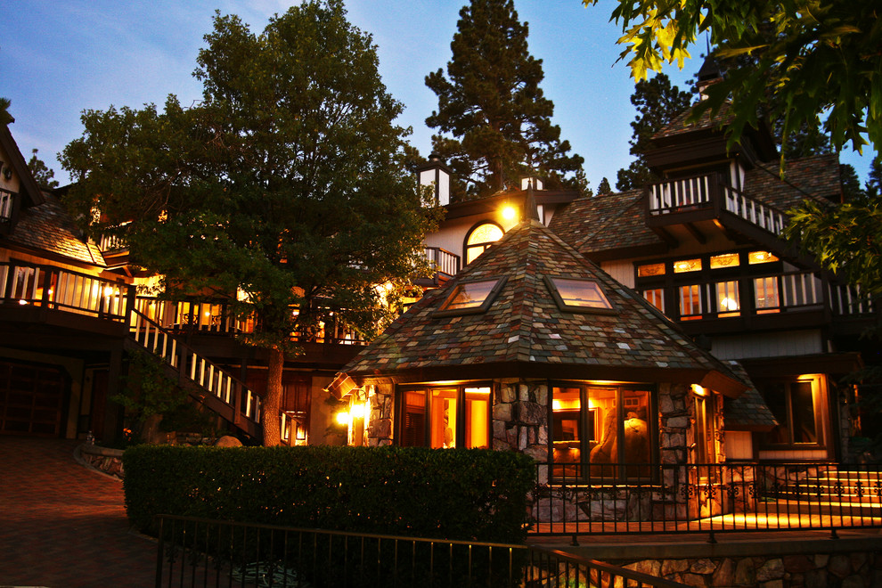 Big Bear Estate Traditional Exterior Orange County by Judi