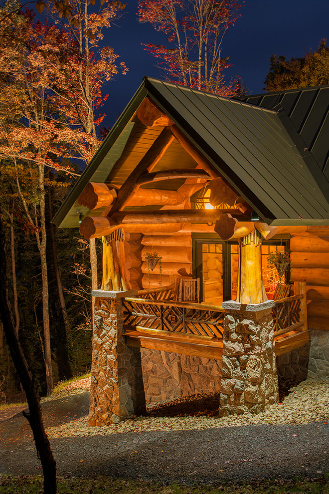 Big Moose, New York Log Home Rustic Exterior New York by Sitka