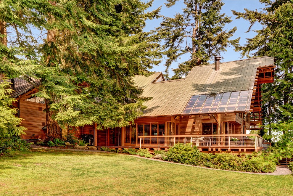Bill Point Sanctuary Rustic Exterior Seattle by Ty Evans