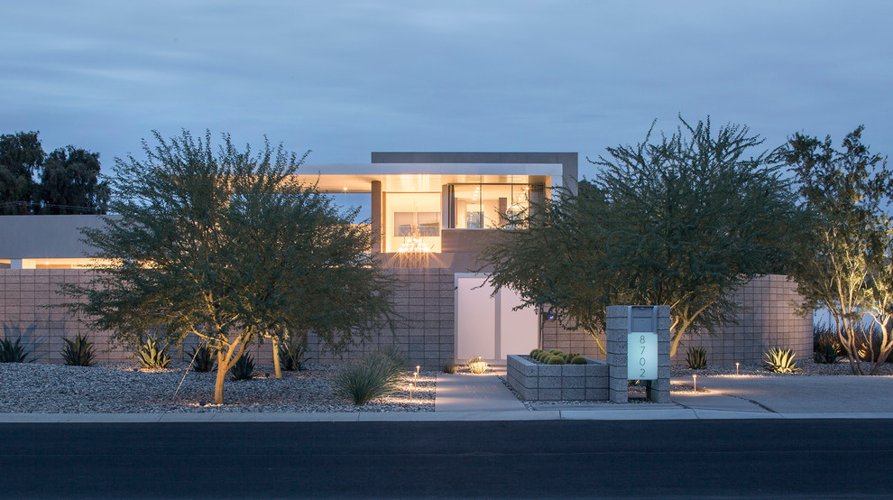 Contemporary exterior home idea in Phoenix