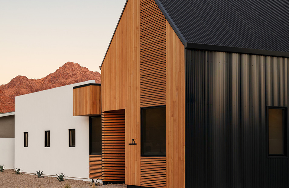 corrugated metal roof house