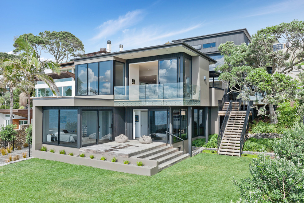 Black Rock House Contemporary Exterior Auckland by Creative