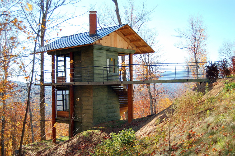Black Treehouse Rustic Exterior Burlington by Arrodesign