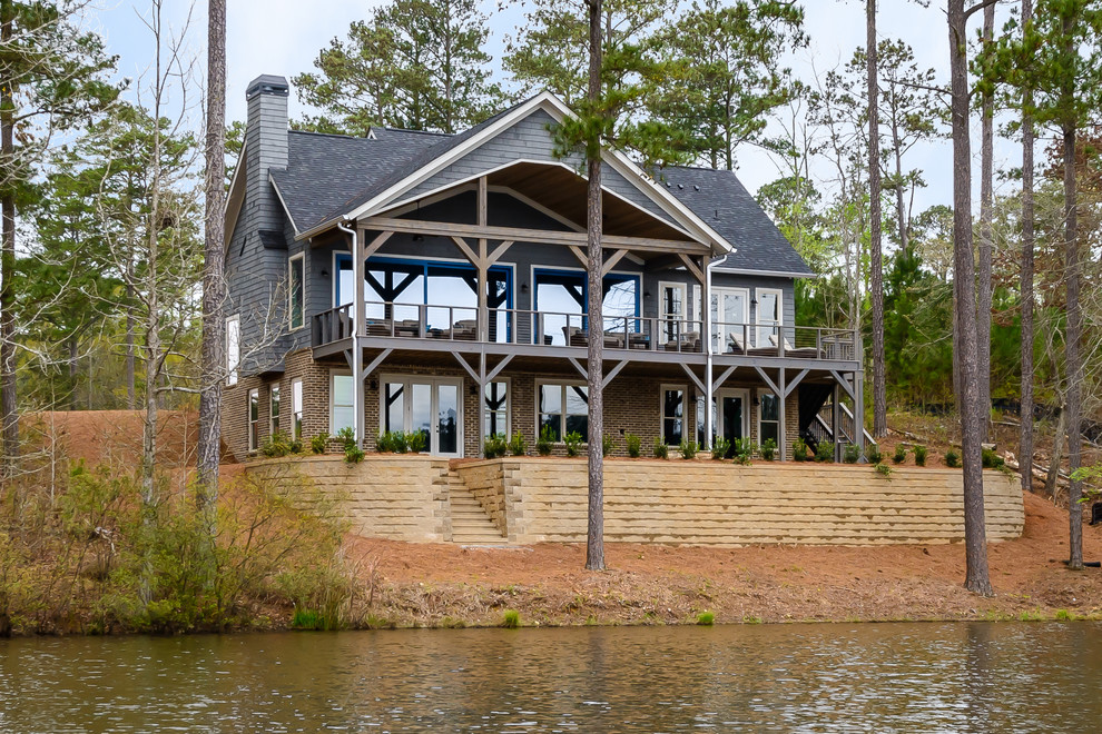 Blalock Lakes Custom Home Modern Exterior Atlanta by Winans