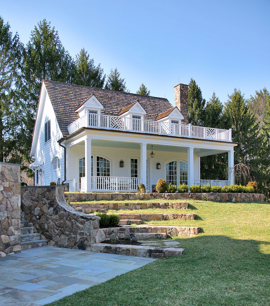 Elegant two-story gable roof photo in DC Metro