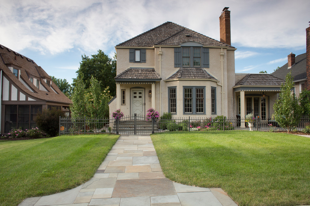 Example of a mid-sized classic exterior home design in Minneapolis