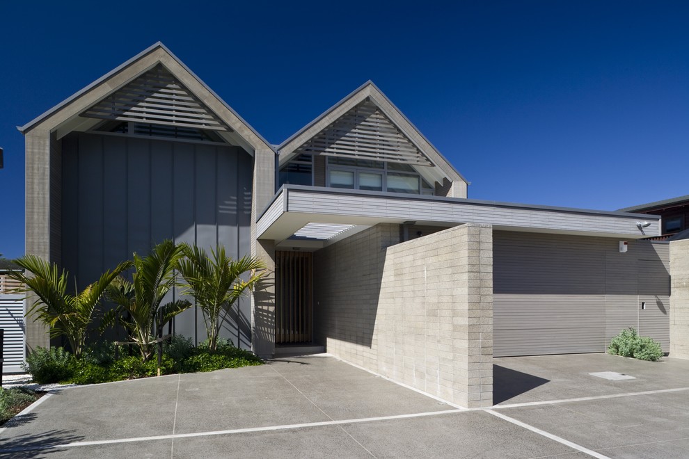 Example of a trendy exterior home design in Auckland