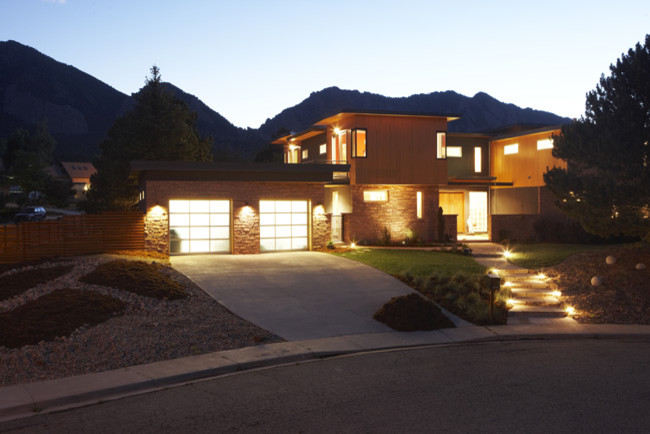 Example of a minimalist exterior home design in Denver