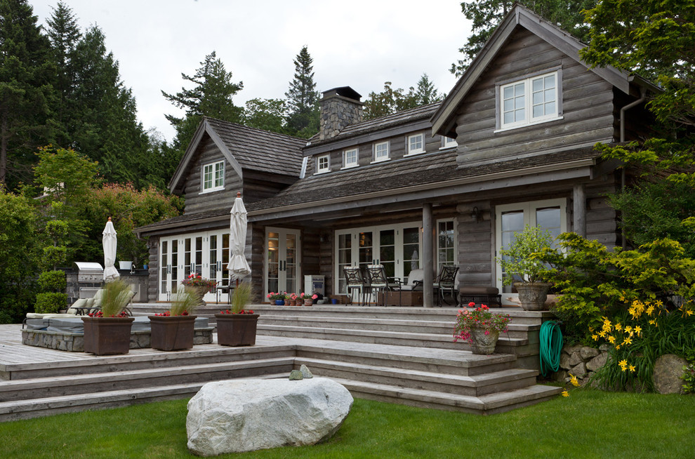 Classic house exterior in Vancouver with wood cladding.
