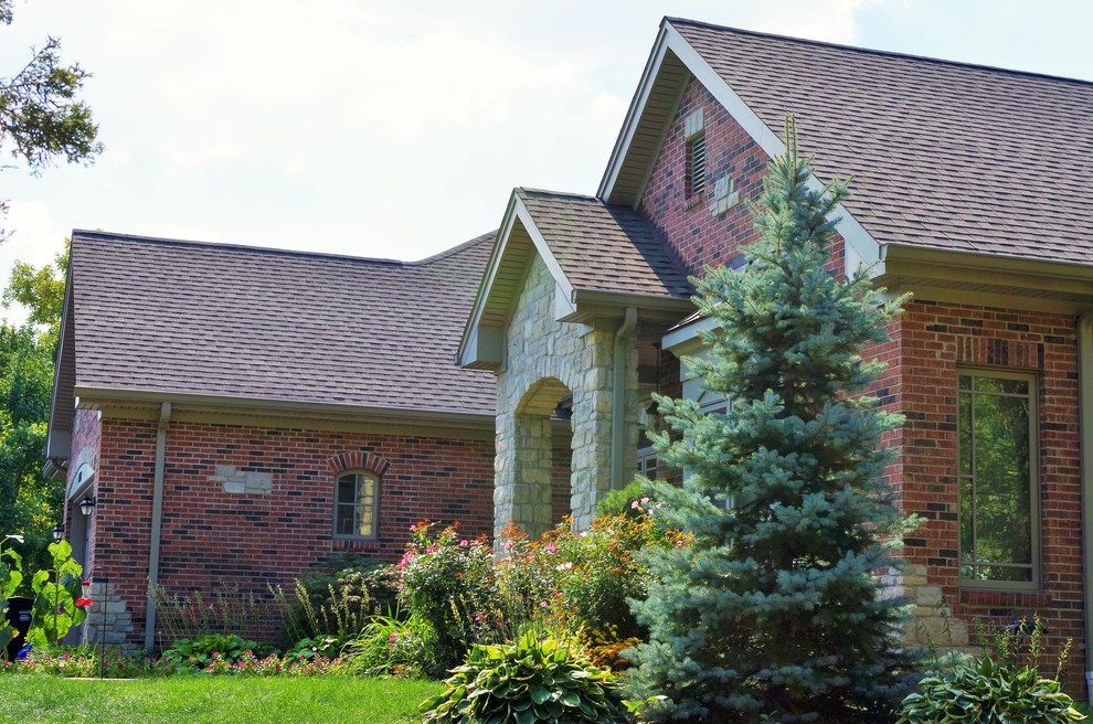 Brick and Stone Ranch Custom Home Sappington, MO Traditional
