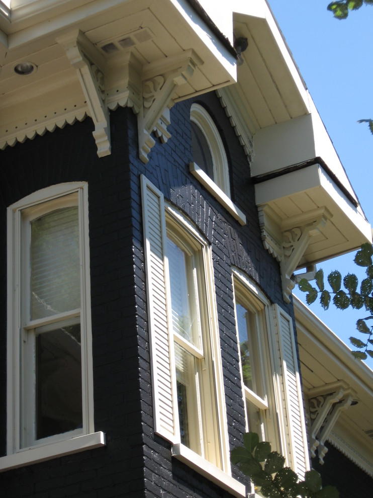 Brick house exterior repaint Kitchener, Ontario Traditional House Exterior Toronto by
