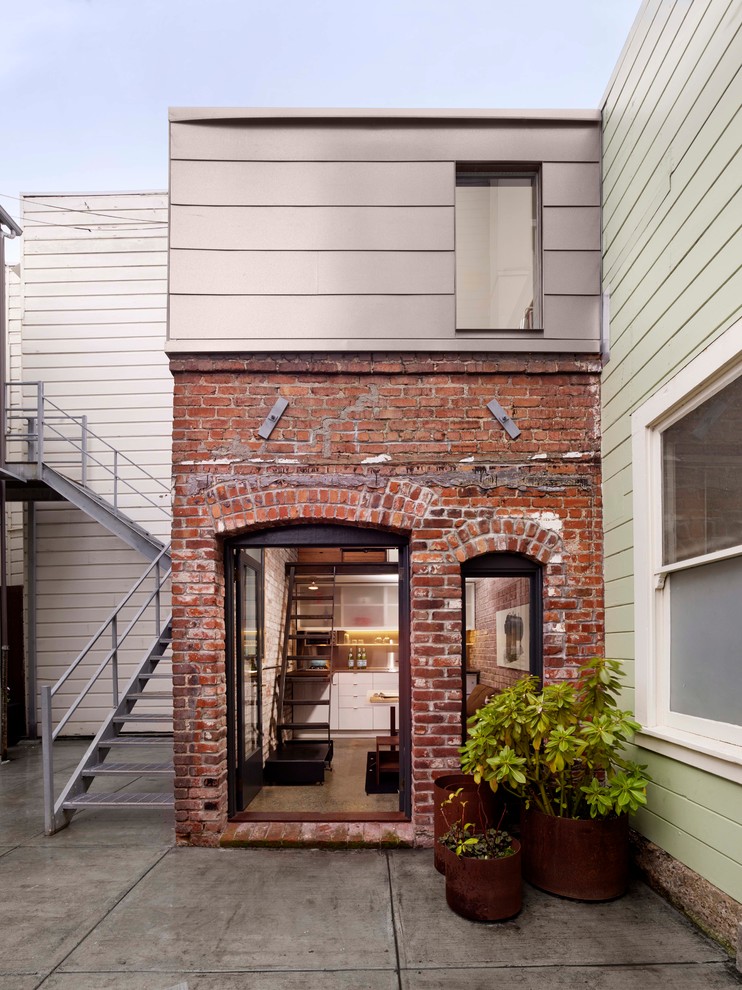 This is an example of a contemporary brick flat in San Francisco.