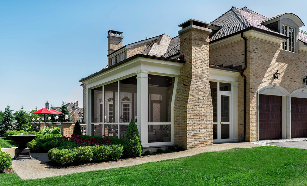 Brick House Screen Porch - Traditional - Exterior - New York - by Crisp ...