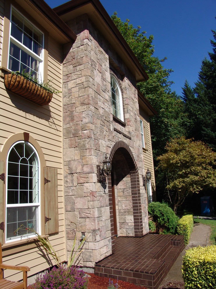 Brick Veneer Traditional Exterior Portland by Brown Bros
