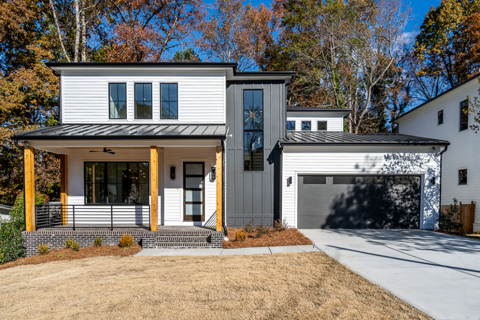 Brookhaven Contemporary Custom Transitional Exterior Atlanta by Bedrock Homes Houzz