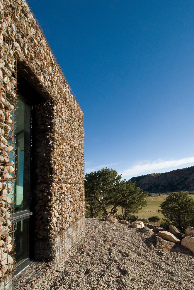 Example of a minimalist exterior home design in Salt Lake City