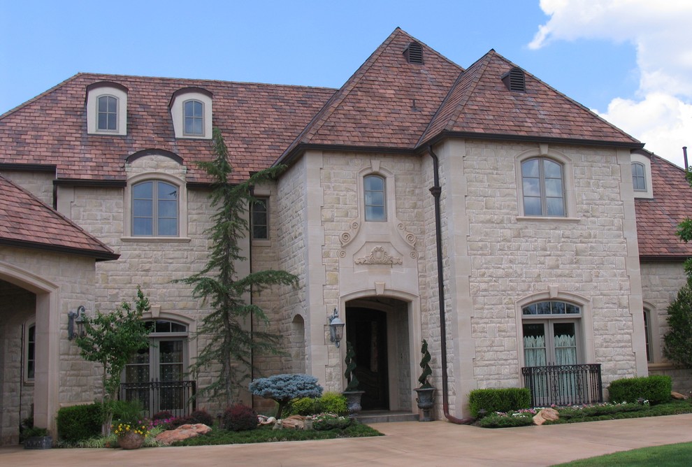 Buff Lueders limestone Traditional Exterior Oklahoma City by Richburg Stone Supply Houzz